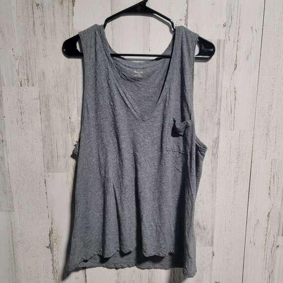 Madewell 100% Cotton V Neck Tank Top - Picture 1 of 4